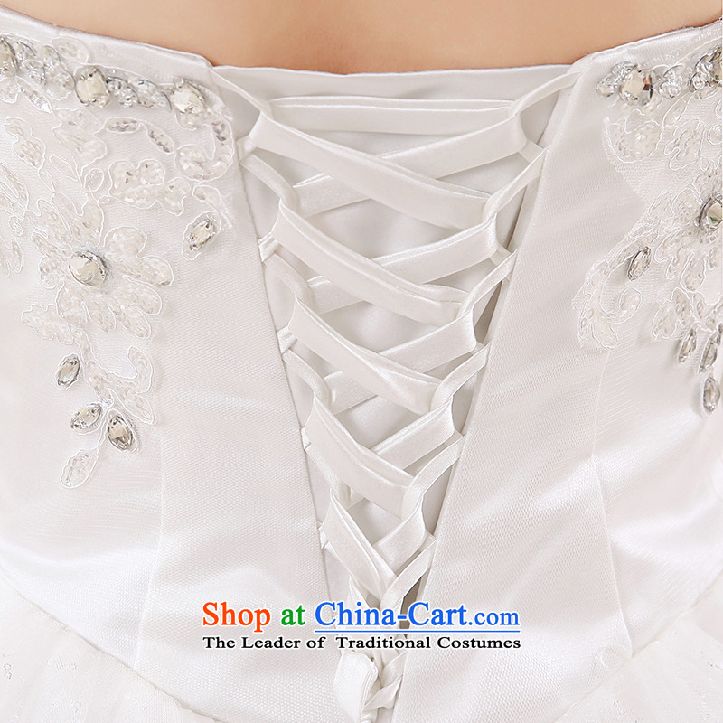 No new 2015 bride embroidered spring and summer Korean wiping the chest straps to align the diamond wedding dresses marriages White XXL code suzhou embroidery brides, shipment has been pressed shopping on the Internet