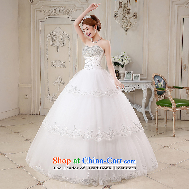 2015 new diamond Luxury depilation chest straps wedding dresses lace princess to align graphics thin diamond jewelry bride wedding Bride With White M Code Code, Suzhou embroidery brides shipment has been pressed shopping on the Internet