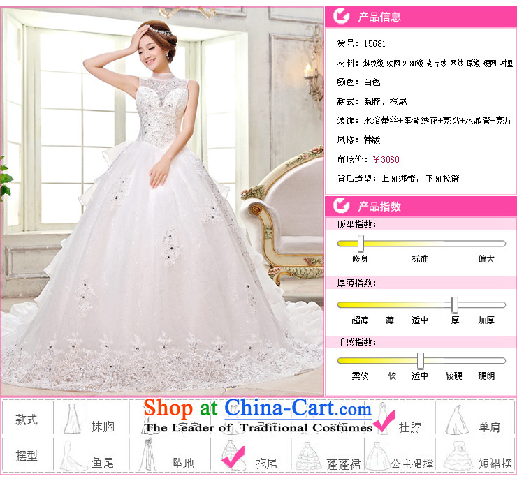Mrs Alexa Lam roundup new hang also bride wedding dresses new 2014 Korea mounted also long tail strap white L(2.4) 15681 embroidery picture, prices, brand platters! The elections are supplied in the national character of distribution, so action, buy now enjoy more preferential! As soon as possible.