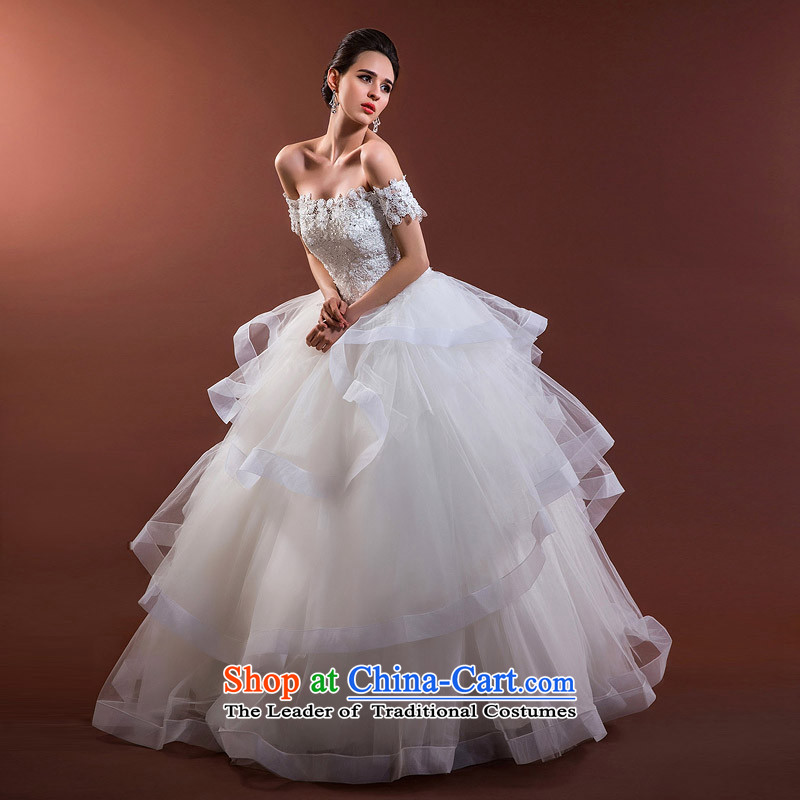 A new 2015 Princess Bride wedding video word thin shoulders lace Wedding Cake A533 skirt, L, a bride shopping on the Internet has been pressed.