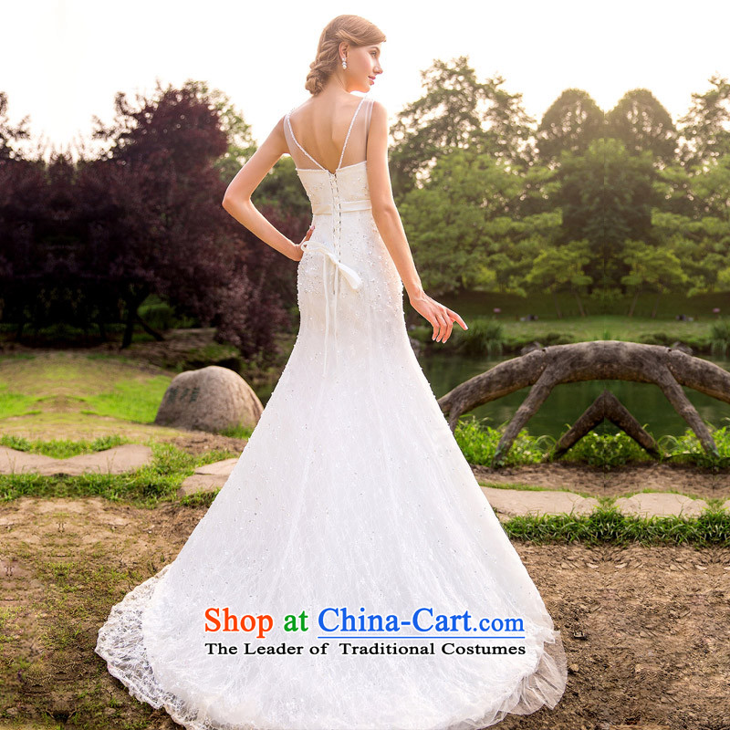 A Bride 2015 stylish lace crowsfoot wedding video thin Sau San tail wedding A561 S, a bride shopping on the Internet has been pressed.