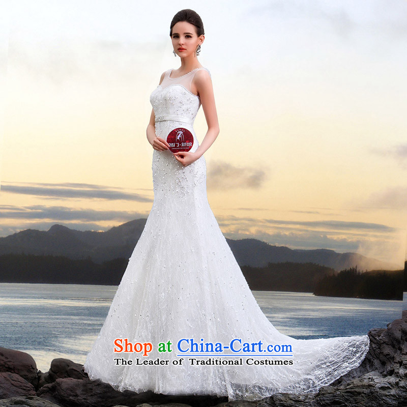 A Bride 2015 stylish lace crowsfoot wedding video thin Sau San tail wedding A561 S, a bride shopping on the Internet has been pressed.