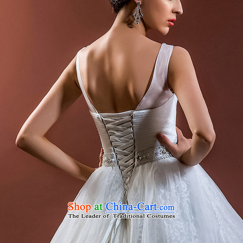 A new bride 2015 stylish and simple wedding big western design graphics thin wedding 579 M, a bride shopping on the Internet has been pressed.