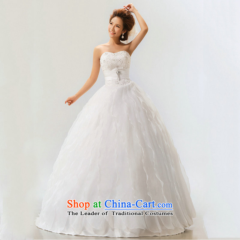 Yet, a new paragraph Korean stylish Sweet strap marriages wedding dresses XS7111 m White S naoji a , , , shopping on the Internet