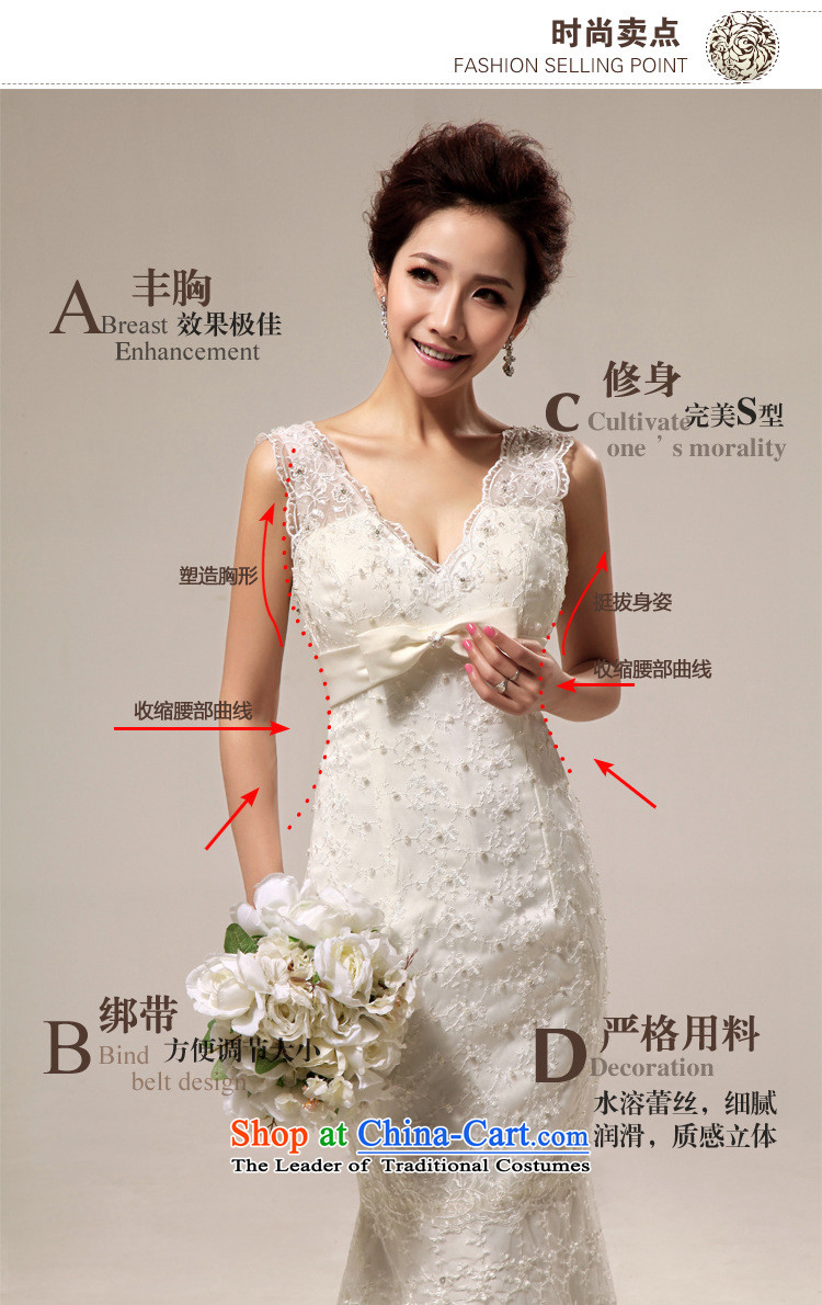 Naoji a deep sense of royal retro V deluxe lace Sau San crowsfoot tail bride wedding XS7017 m White S picture, prices, brand platters! The elections are supplied in the national character of distribution, so action, buy now enjoy more preferential! As soon as possible.