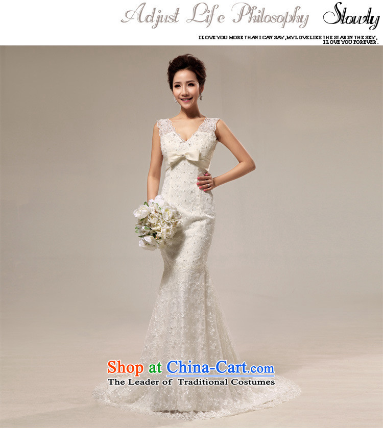 Naoji a deep sense of royal retro V deluxe lace Sau San crowsfoot tail bride wedding XS7017 m White S picture, prices, brand platters! The elections are supplied in the national character of distribution, so action, buy now enjoy more preferential! As soon as possible.