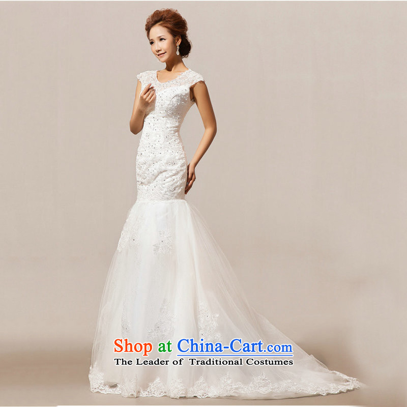 Yet a new paragraph at the end of the winter drag a field shoulder lace wedding XS7018 m White XL, yet a , , , shopping on the Internet