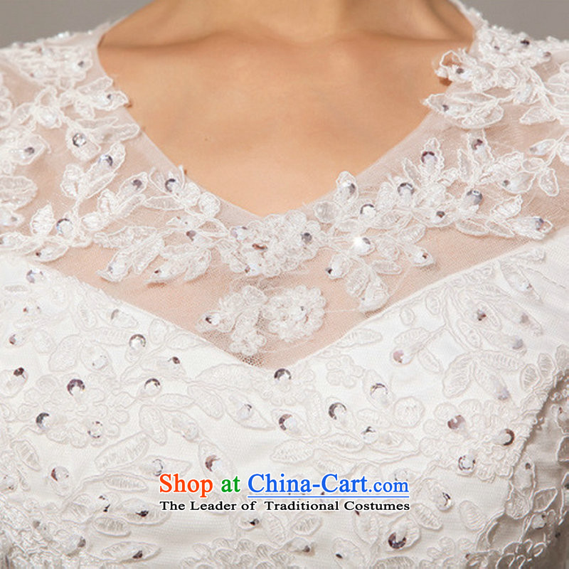 Yet a new paragraph at the end of the winter drag a field shoulder lace wedding XS7018 m White XL, yet a , , , shopping on the Internet