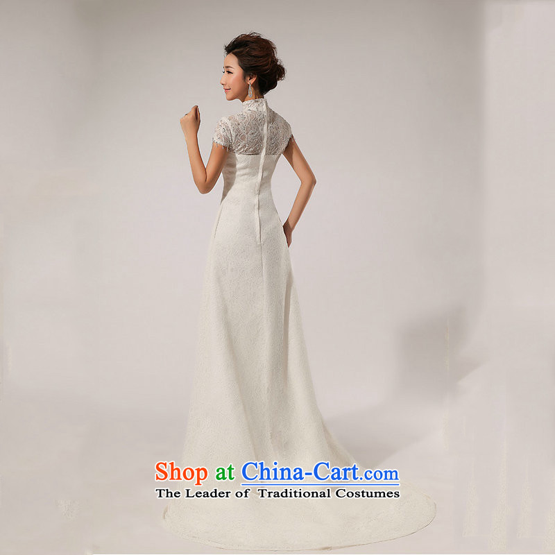 Yet, one word lace retro shoulder retro crowsfoot wedding dresses and sexy XS5238 minimalist white M naoji a , , , shopping on the Internet