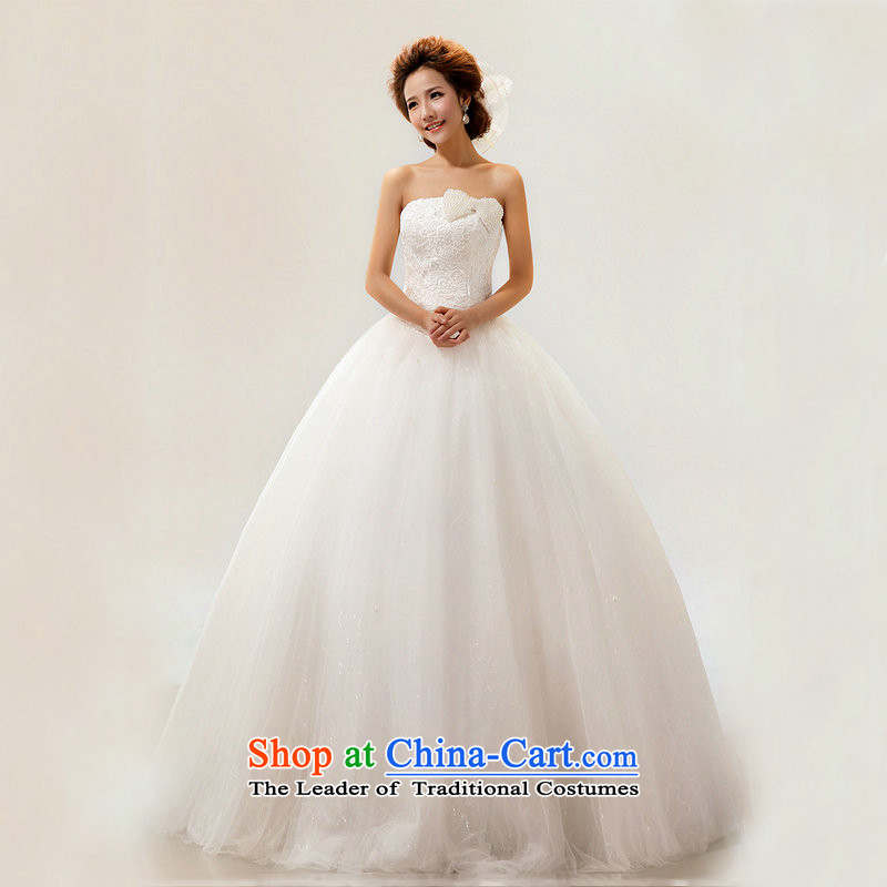 A Korean-style yet sweet bow tie lace bride wedding dresses XS5234 m White XL, yet a , , , shopping on the Internet