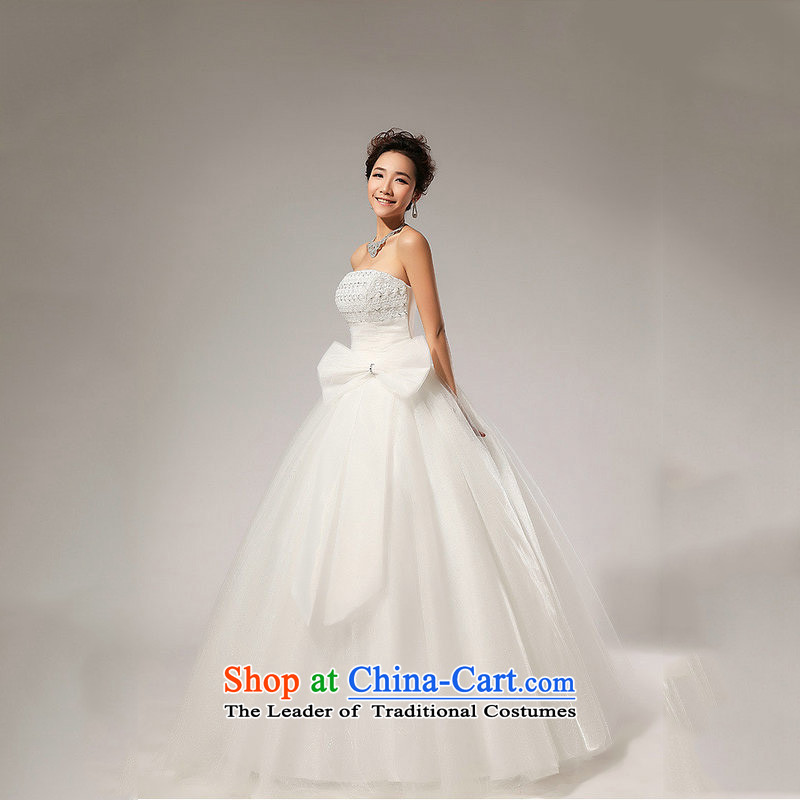 Yet, a new paragraph wedding anointed chest Korean wedding dress XS5219 m White M naoji a , , , shopping on the Internet