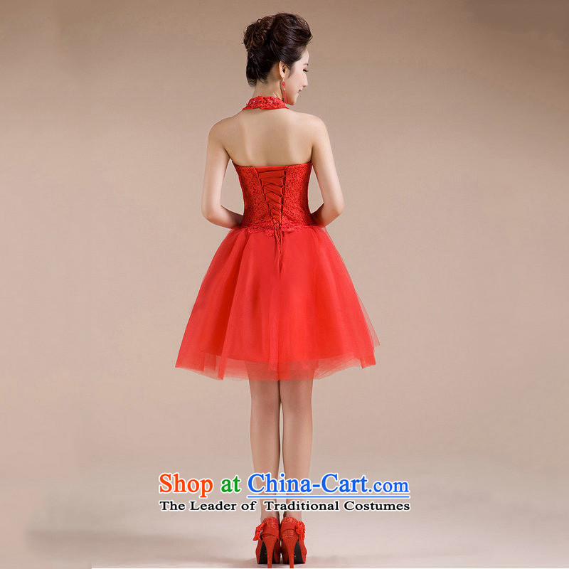 Naoji a 2014 new summer gown hanging also transmitted small service bridal dresses, short short evening dress XS6621 Sau San Red XXL, naoji a , , , shopping on the Internet