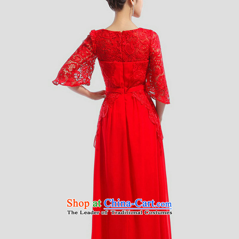 Yet, a wedding dress bride bows Services New 2014 evening dresses marriage Korean wedding banquet long red XS6620 RED XL, yet a , , , shopping on the Internet