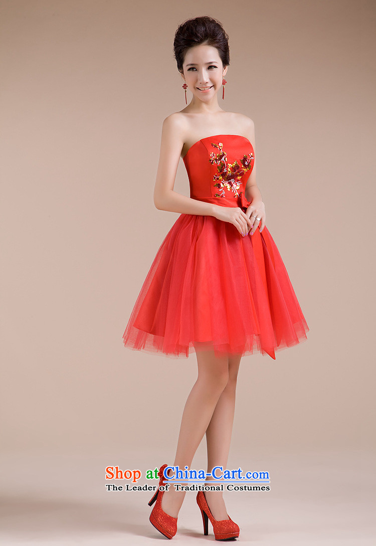 Naoji a bride wedding dress red short, wipe the Chest dinner drink service bridesmaid dress new XS6604 RED L picture, prices, brand platters! The elections are supplied in the national character of distribution, so action, buy now enjoy more preferential! As soon as possible.