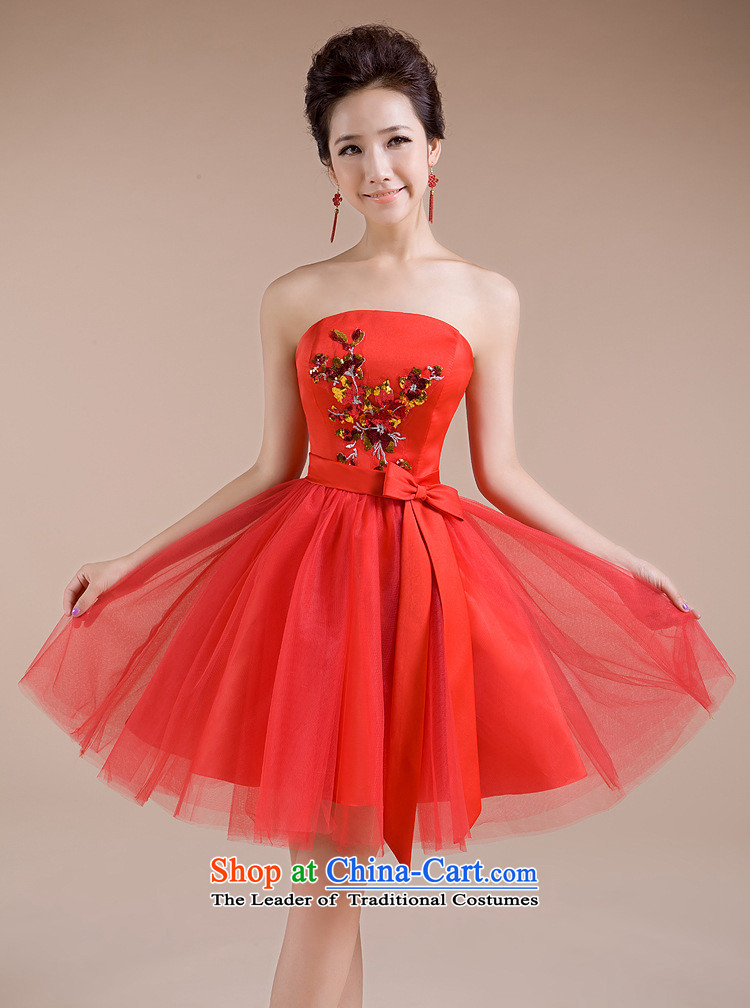 Naoji a bride wedding dress red short, wipe the Chest dinner drink service bridesmaid dress new XS6604 RED L picture, prices, brand platters! The elections are supplied in the national character of distribution, so action, buy now enjoy more preferential! As soon as possible.