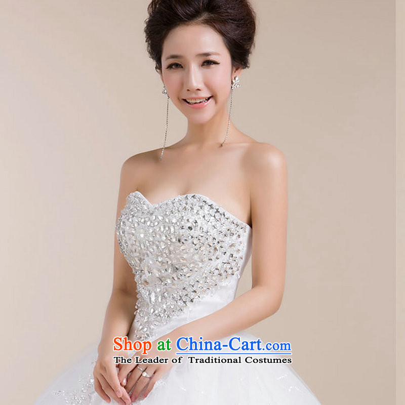 Naoji a 2014 new Korean style of a cardioid anointed chest wedding bride white film lace bon bon yarn for larger Chun S NAOJI XS511 white a , , , shopping on the Internet