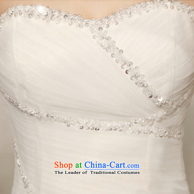Naoji a 2014 new wedding dresses wholesale bride anointed chest to align the Korean skirt straps bon bon White gauze wedding XS558 white L, yet a , , , shopping on the Internet