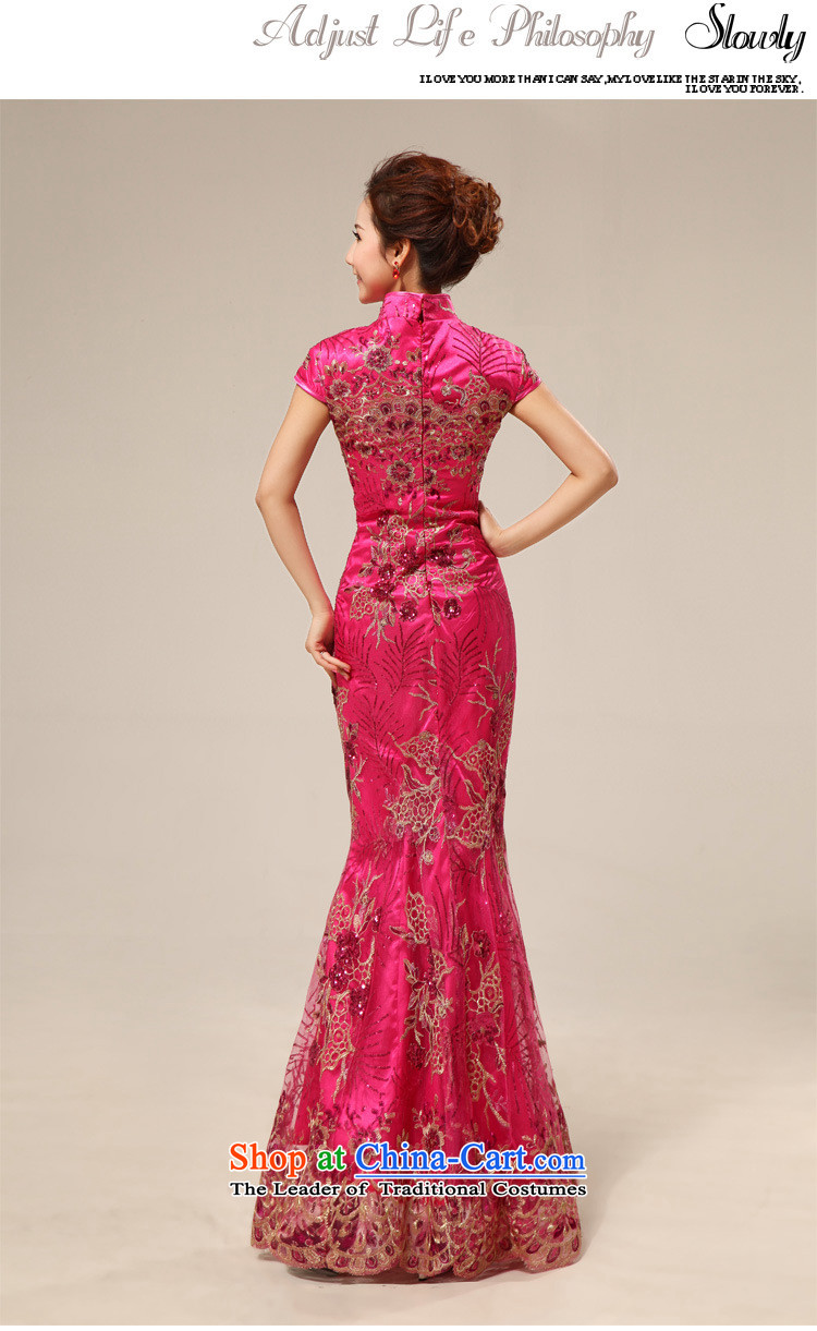 Naoji a qipao skirt improved red Chinese retro-bride bows etiquette clothing qipao gown XS332 marriage by red M picture, prices, brand platters! The elections are supplied in the national character of distribution, so action, buy now enjoy more preferential! As soon as possible.