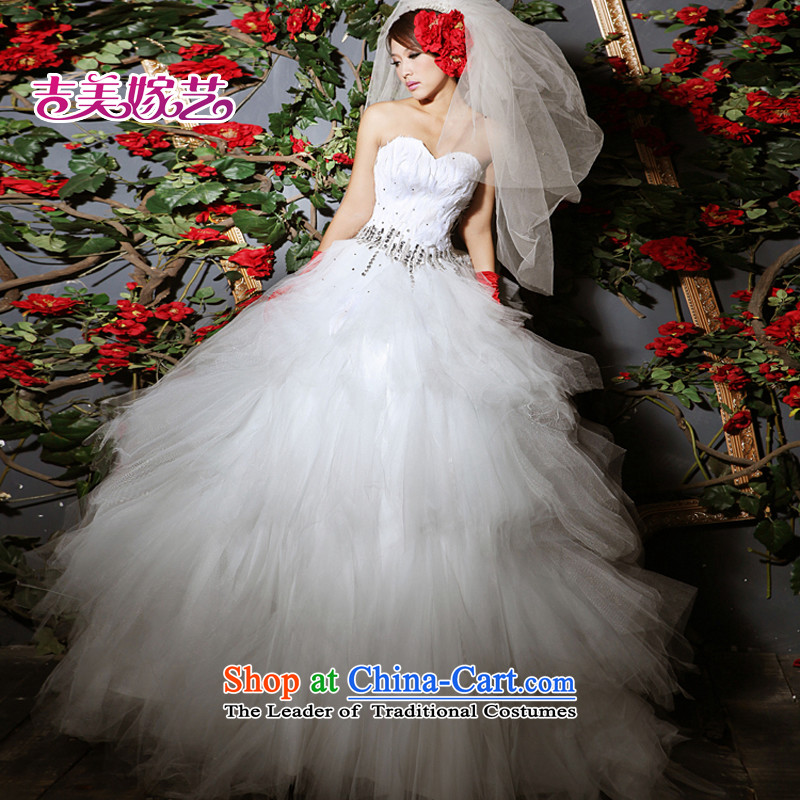Wedding dress Kyrgyz-american married new anointed arts 2015 Chest Korean skirt to align bon bon HS602 bride wedding whiteXS