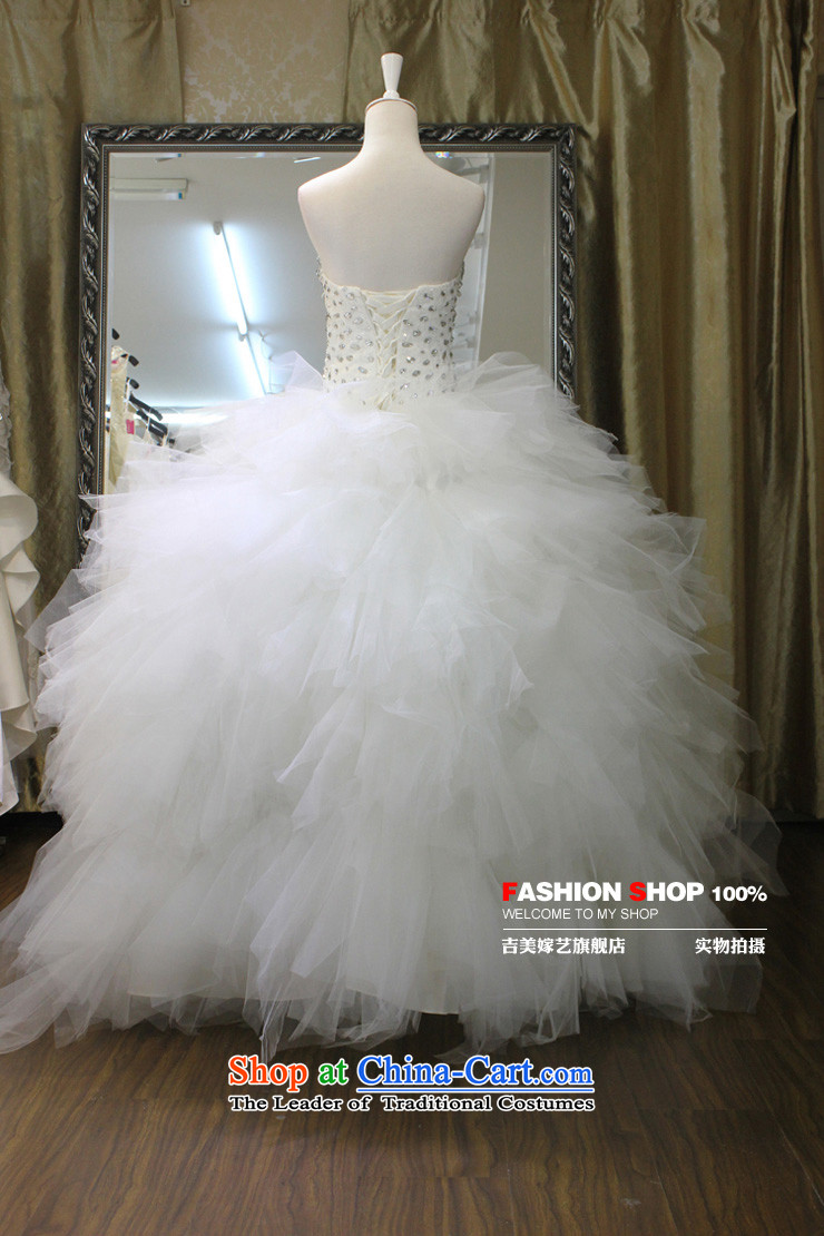 Wedding dress Kyrgyz-american married new anointed arts 2015 Chest Korean skirt to align bon bon HS743B bride wedding pictures, price XL white, brand platters! The elections are supplied in the national character of distribution, so action, buy now enjoy more preferential! As soon as possible.