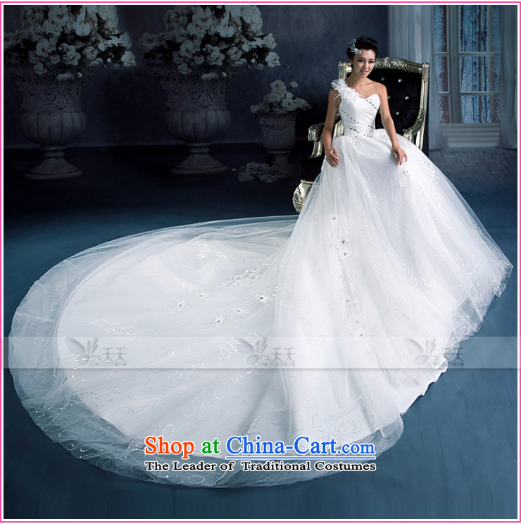 Mrs Alexa Lam roundup new 2014 Beveled Shoulder tail wedding marriages long tail with bore video thin bon bon skirt 15581 white L picture, prices, brand platters! The elections are supplied in the national character of distribution, so action, buy now enjoy more preferential! As soon as possible.