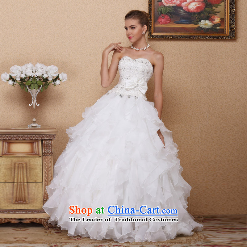 A new 2015 anointed bride chest lace wedding bon bon Princess Wedding Cake skirt 545 S, a bride shopping on the Internet has been pressed.