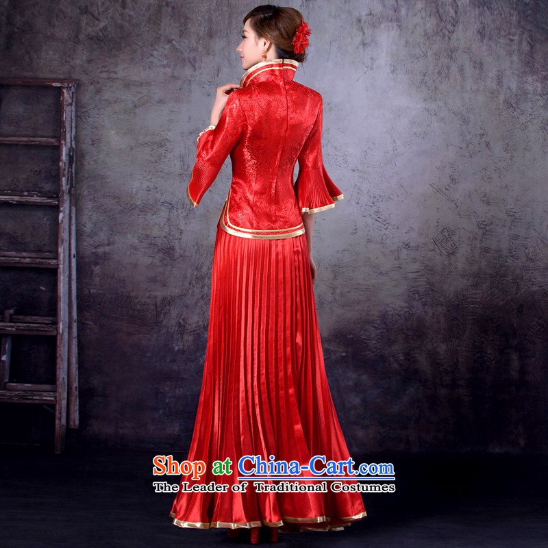 Mrs Alexa Lam roundup new marriage wedding dress bride red Chinese bows service kit collar improved qipao 13258 Red XXL, Mrs Alexa Lam Roundup , , , shopping on the Internet