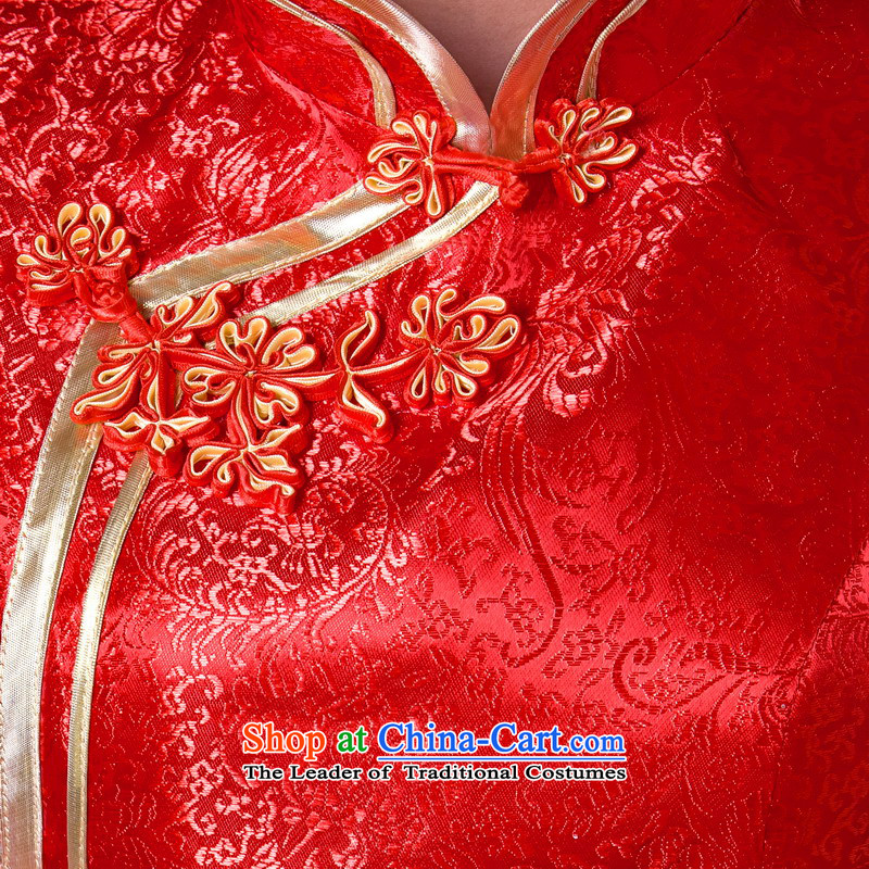 Mrs Alexa Lam roundup new marriage wedding dress bride red Chinese bows service kit collar improved qipao 13258 Red XXL, Mrs Alexa Lam Roundup , , , shopping on the Internet