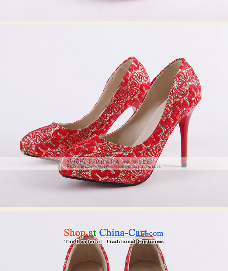 Ferrara 2014 new red silk screen mesh upper with buds the the high-heel shoes Korea Princess Bride shoes . shoes marriage shoes 37 pictures, prices, brand platters! The elections are supplied in the national character of distribution, so action, buy now enjoy more preferential! As soon as possible.