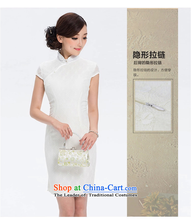A Pinwheel Without Wind Blowing-Yuk Yat 2015 Summer new lace improved short-sleeved qipao retro elegant qipao dresses White XL Photo, prices, brand platters! The elections are supplied in the national character of distribution, so action, buy now enjoy more preferential! As soon as possible.