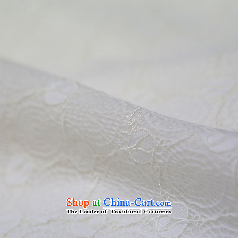 A Pinwheel Without Wind Blowing-Yuk Yat 2015 Summer new lace improved short-sleeved qipao retro elegant qipao dresses White XL, Yat Lady , , , shopping on the Internet
