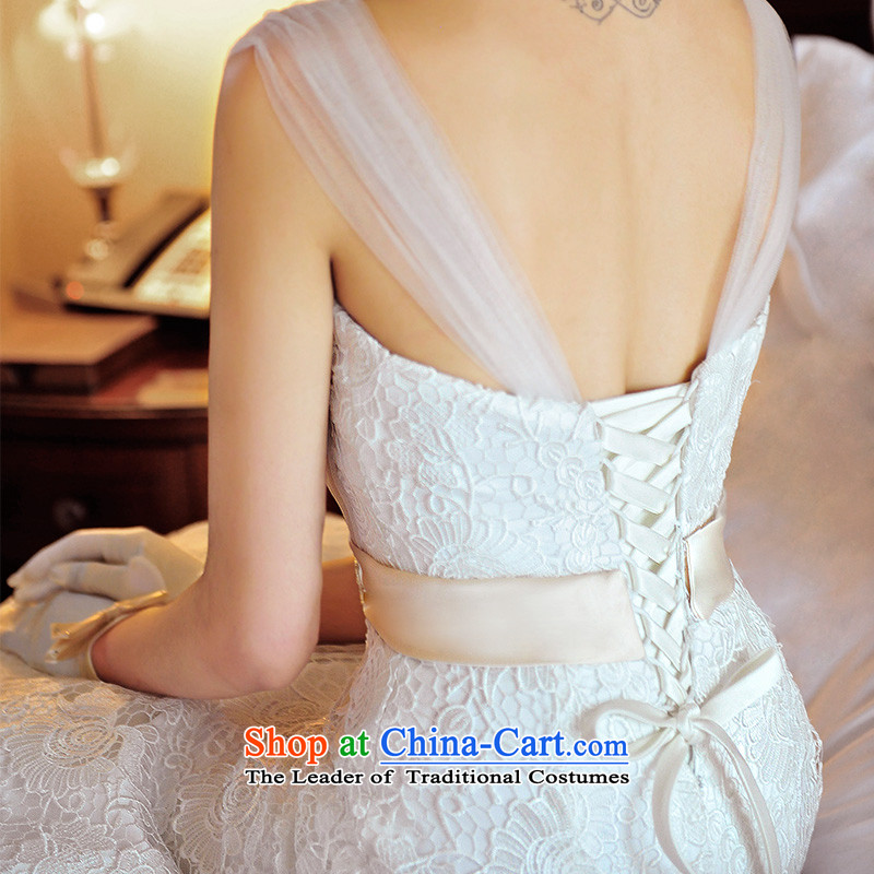 Full Chamber Fong small crowsfoot lace shoulder strap wedding dresses, spring 2015 Sau San new tail straps Bridal Services S21490 tail 60cm 165-L, full Chamber Fong shopping on the Internet has been pressed.