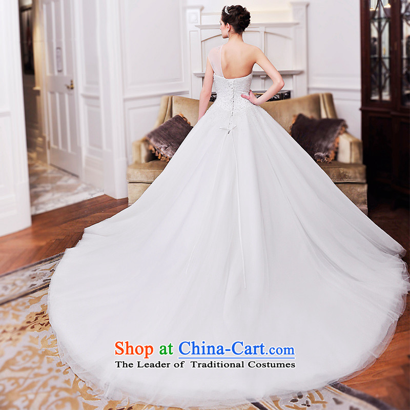 2015 Spring new bride deluxe wedding dresses wedding anointed chest shoulder straps crystal tail wedding S21483 165-S, 80 cm full Chamber Fong shopping on the Internet has been pressed.