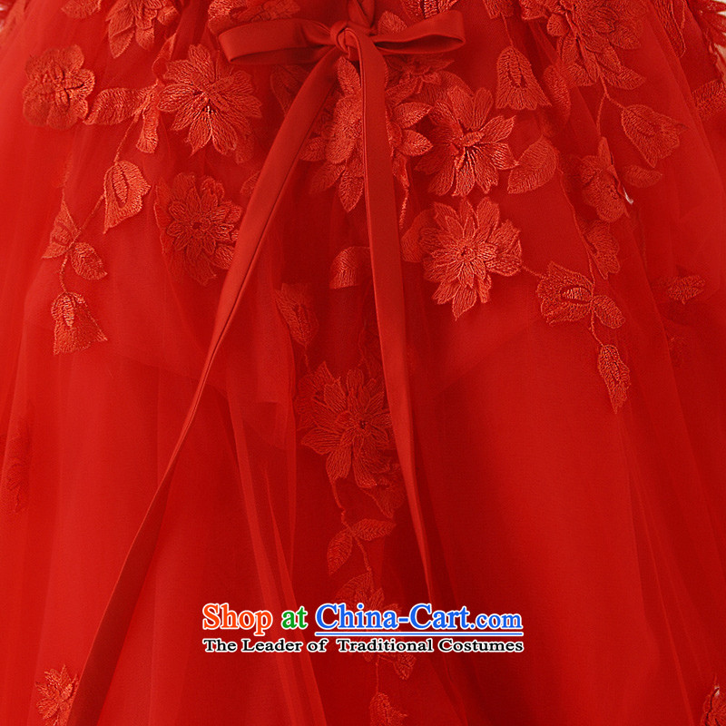 Full Chamber Fang 2015 new anointed Chest Flower vera wang style small red tail wedding dresses s1376 red tail 30cm 165-S, full Chamber Fong shopping on the Internet has been pressed.