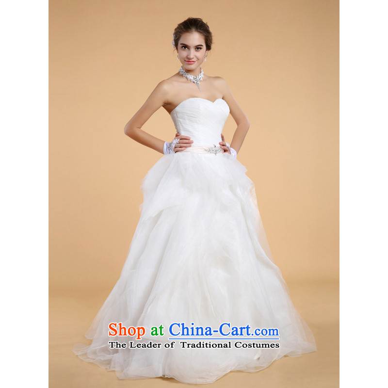 158 multimedia 2015 Winter_ Lok Finalities Wedding White Diamond anointed chest wedding dress Princess Skirt holding guoisya White M
