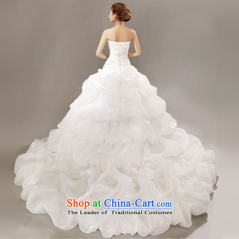 The leading edge of the days of the wedding dresses 2015, Japan and the Republic of Korea large bon bon tail wedding dress H5633 White XL, dream of certain days , , , shopping on the Internet