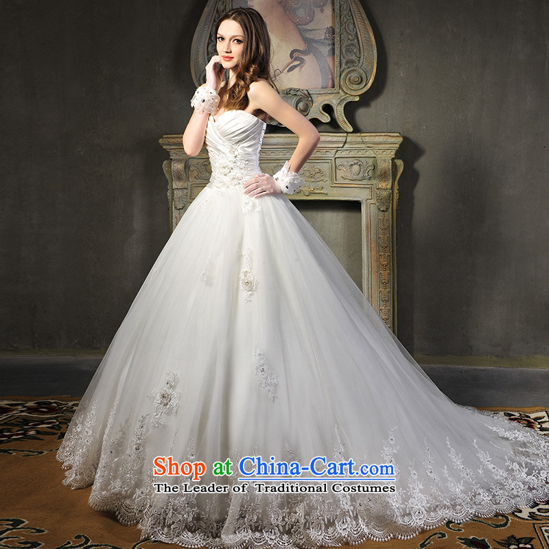 Full Chamber Fang 2015 Summer new Korean Princess Mary Magdalene chest wedding dress elegant lace Korea wedding dresses S601 tail 100cm tailored, full Chamber Fong shopping on the Internet has been pressed.