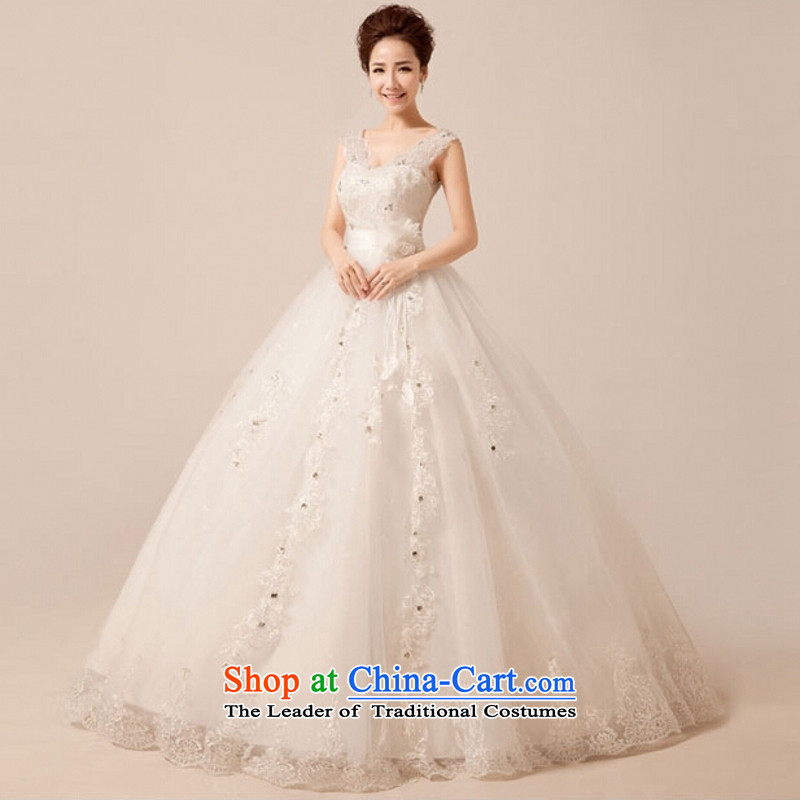 Yong-yeon and wedding dresses new 2015 shoulders deep V lace wedding to align graphics thin sweet princess wedding white made size, Yong-yeon and shopping on the Internet has been pressed.
