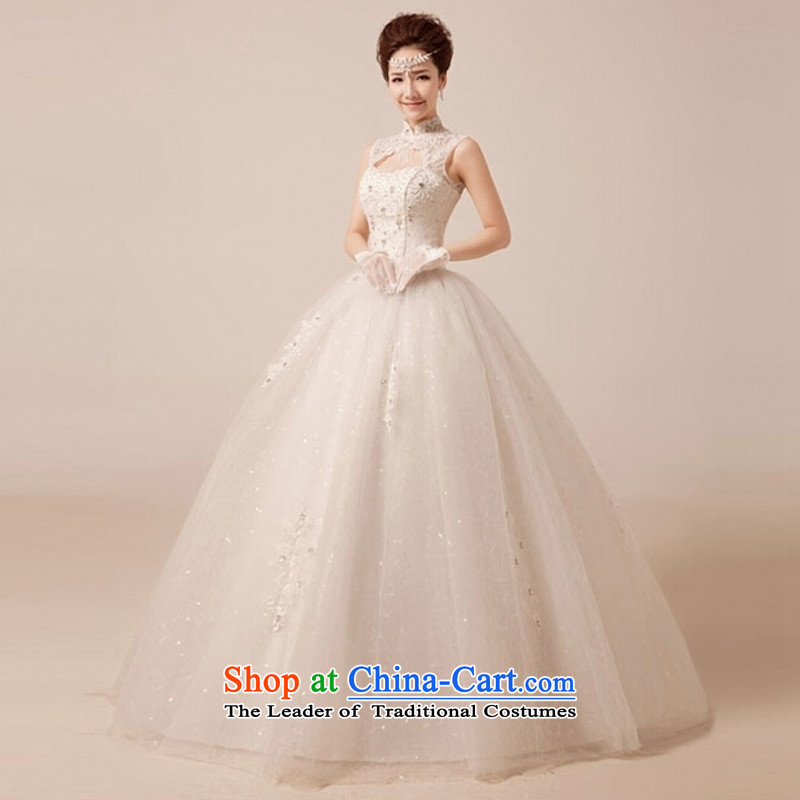 Yong-yeon and wedding dresses new luxury palace high collar 2015 collar align to lace back wedding white S, Yong-yeon and shopping on the Internet has been pressed.
