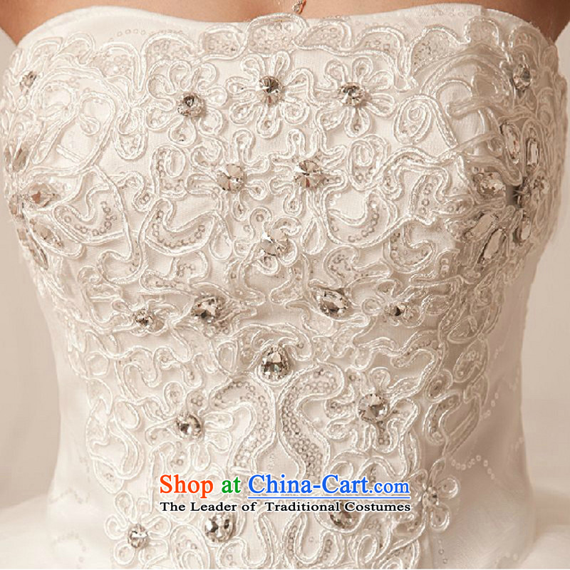 Yong-yeon and wedding dresses new 2015. back to erase chest sweet Korean diamond jewelry large tail wedding to align the white streaks , Yong-yeon and shopping on the Internet has been pressed.