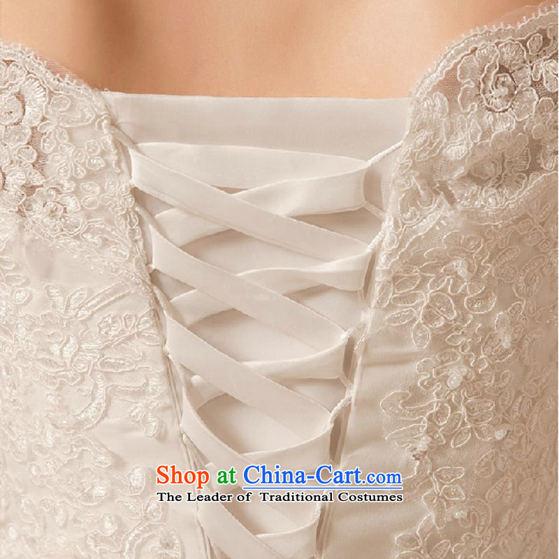 Yong-yeon and wedding dresses new Word 2015 luxury shoulder lace tail sweet princess straps wedding white streaks , L, Yong-yeon and shopping on the Internet has been pressed.