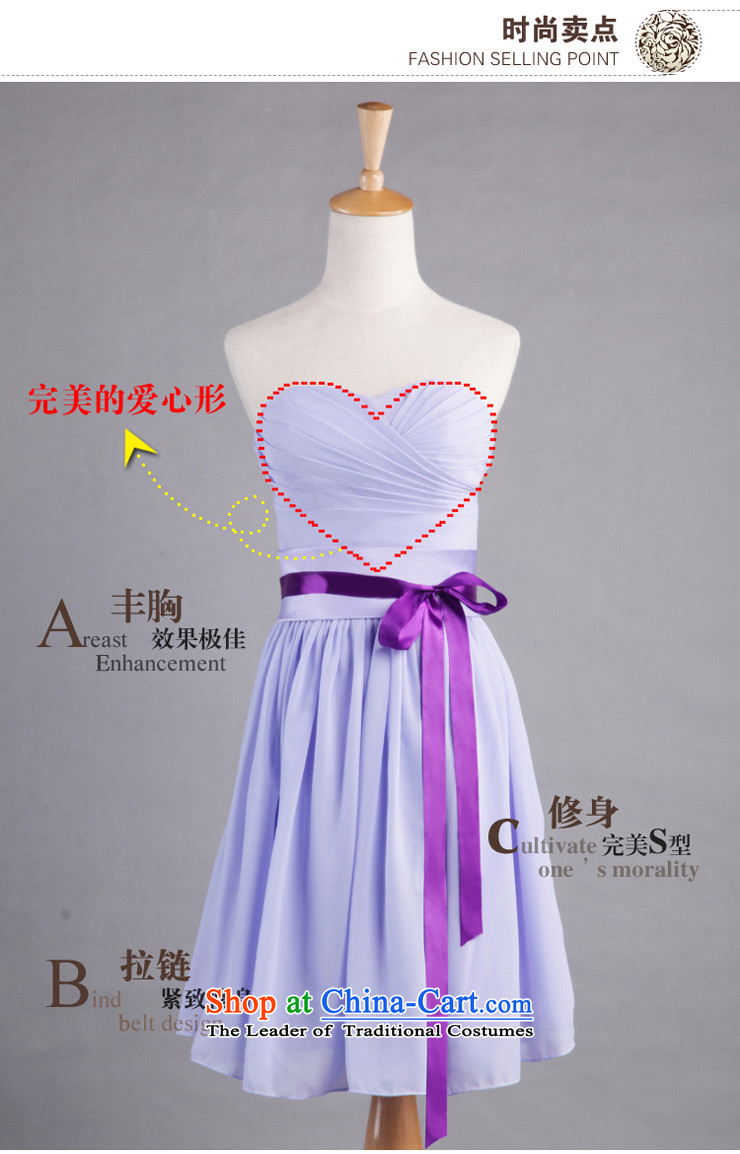 Bridesmaid dress purple anointed chest belt short) bridesmaid small dress DLF121023 lavender color zipper, prices, picture S brand platters! The elections are supplied in the national character of distribution, so action, buy now enjoy more preferential! As soon as possible.