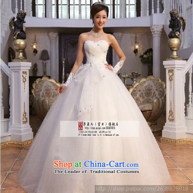 Love So Peng 2015 stars of the same Winter Korean elegant sweet princess alignment with chest drill video thin white wedding dresses to make to the customer not to return the size of love so AIRANPENG Peng () , , , shopping on the Internet