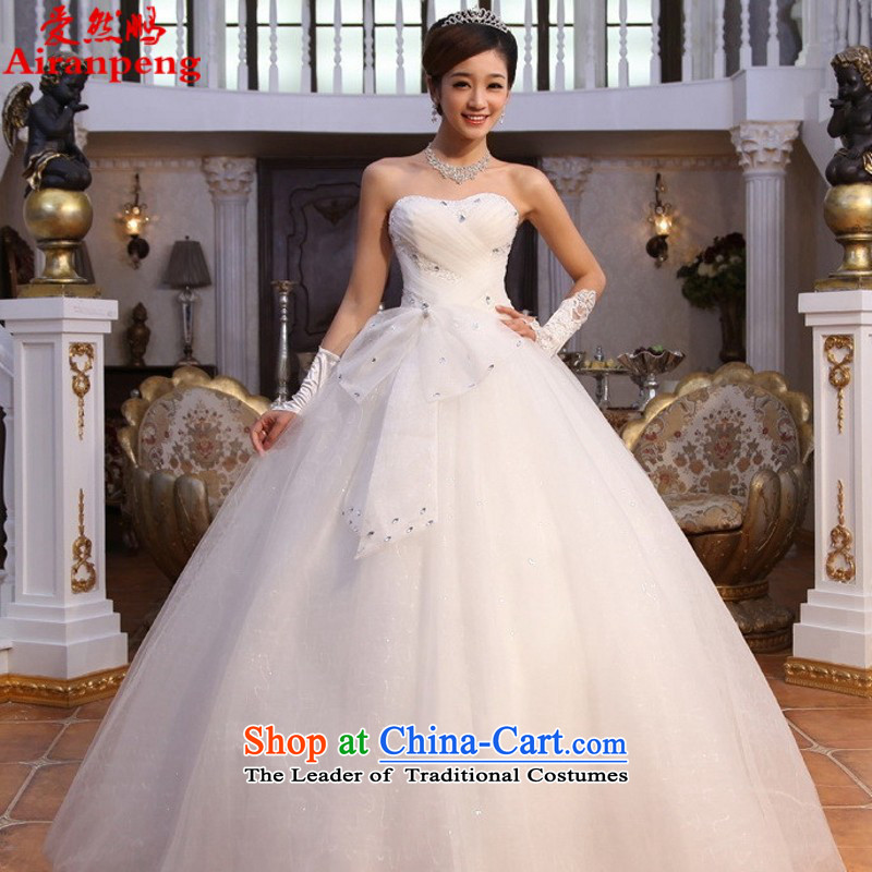 Love So Peng 2015 stars of the same Winter Korean elegant sweet princess alignment with chest drill video thin white wedding dresses to make to the customer not to return the size of love so AIRANPENG Peng () , , , shopping on the Internet