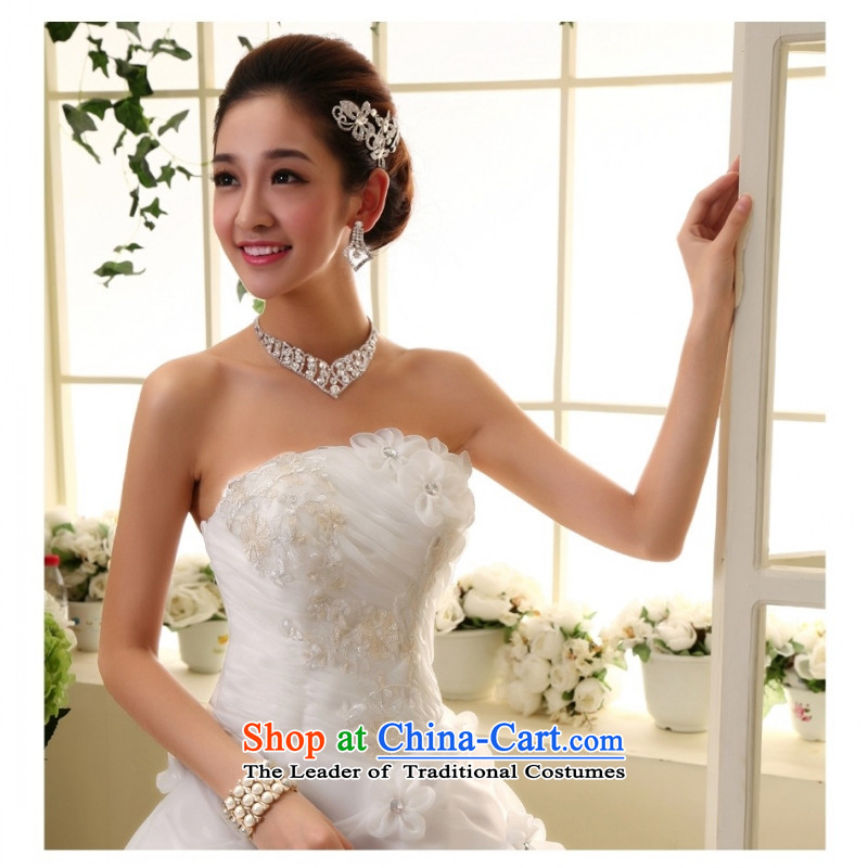The Korean version of the wedding dress 2015 straps Sau San video thin manually align the flower of the chest with sweet wedding package White M returning, love so Peng (AIRANPENG) , , , shopping on the Internet