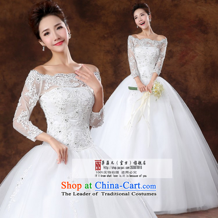 2015) Bride wedding dresses lace a field for half a long-sleeved Korea shoulder version to align the princess of nostalgia for the long sleeved shirt with white XL package returning picture, prices, brand platters! The elections are supplied in the national character of distribution, so action, buy now enjoy more preferential! As soon as possible.