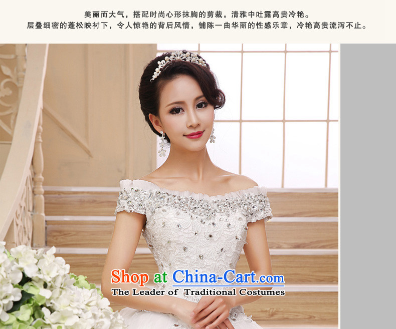 At the beginning of Castores Magi wedding dresses new 2015 Asian layout to align the retro graphics thin luxury water drilling package word shoulder shoulder wedding pictures, price XL white, brand platters! The elections are supplied in the national character of distribution, so action, buy now enjoy more preferential! As soon as possible.