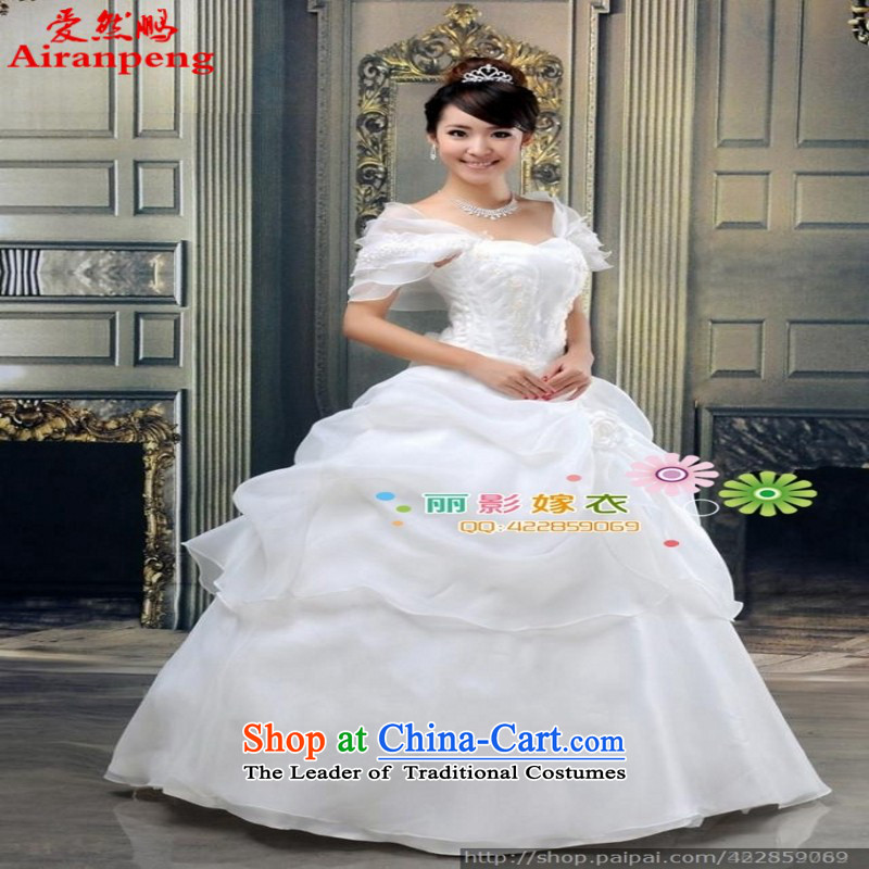 Love so beautiful bride Peng wedding dresses 2015/ new Korean Princess/small package size of a customer to Champagne shoulder a made-to-no refunds or exchanges, love so Peng (AIRANPENG) , , , shopping on the Internet