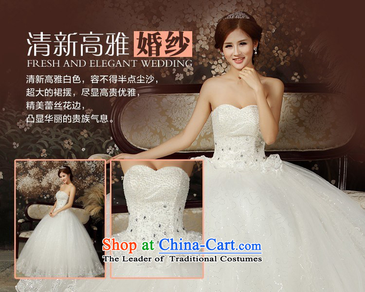 Love So Peng wedding dresses new summer 2015 Korean Princess Mary Magdalene water drilling on-chip chest large graphics thin pregnant women white wedding White XL package returning picture, prices, brand platters! The elections are supplied in the national character of distribution, so action, buy now enjoy more preferential! As soon as possible.