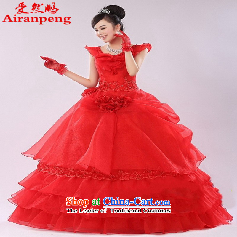 Love So Peng wedding dresses during the summer of 2015, the new field shoulder bags shoulder graphics thin Princess Korean Wedding Red White XL package, Love Returning so AIRANPENG Peng () , , , shopping on the Internet